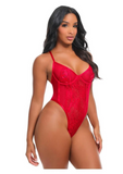 Brielle Crotchless Red Lace Teddy