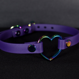 Rainbow Heart Chokers (vegan leather)