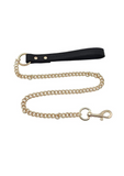 Chain Leash with Leather Handle
