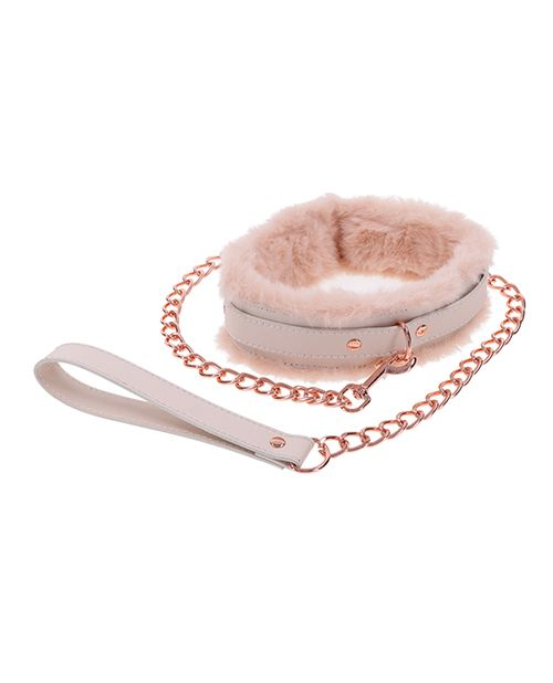 Peaches 'n Cream Faux Fur Collar & Leash