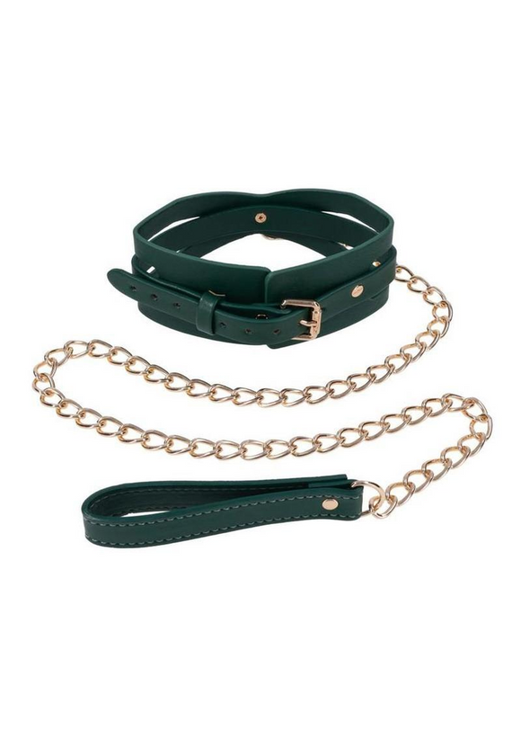 Indica Green Cutout Collar and Leash