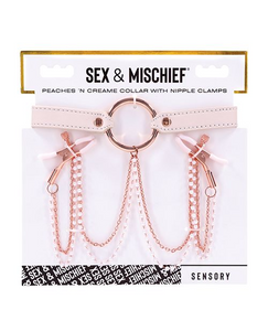 Peaches 'n Cream Collar with Nipple Clamps