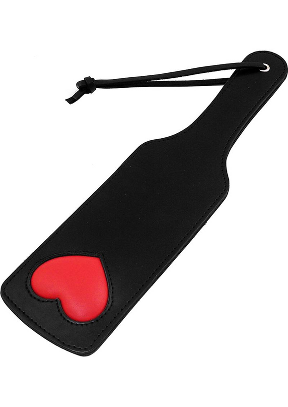 Rouge Leather Paddle with Heart