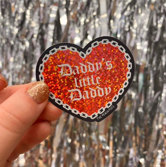 'Daddy's Little Daddy' Glitter Sticker