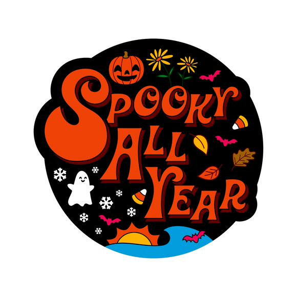 'Spooky All Year' Halloween Vinyl Sticker