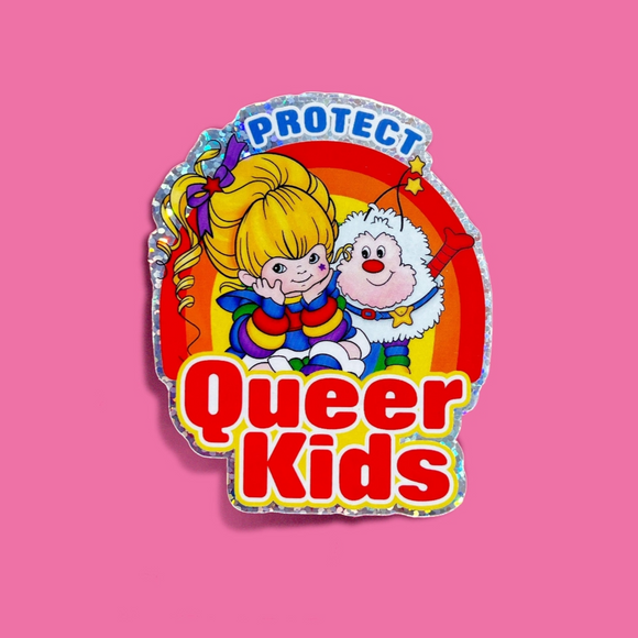 'Protect Queer Kids' Glitter Sticker