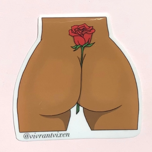 Cheeky Rose Sticker