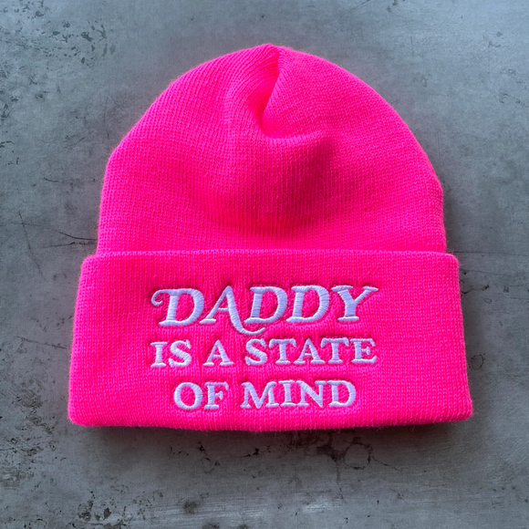 'Daddy Is State of Mind' Knit Hat
