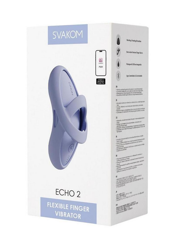 Echo 2 App-Compatible Warming Finger Vibrator