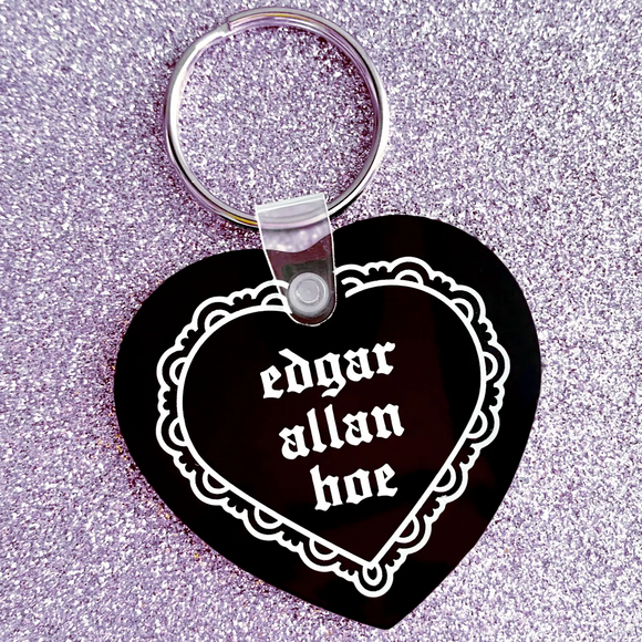 'Edgar Allan Hoe' Vinyl Keychain