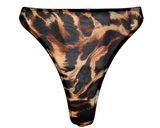 Wavy Ocelot Mesh Thong