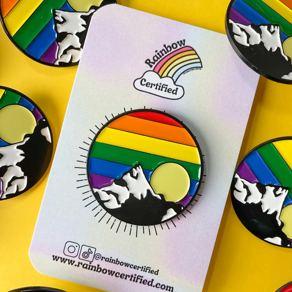 Rainbow Mountain Sunrise Pin