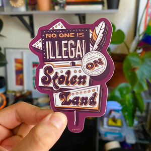 No One is Illegal Sticker