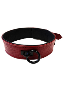 Rouge Anaconda Leather Adjustable Collar