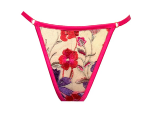 Bright 3D Floral G-String