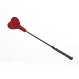 Kinbaku Ukiyoe Red Rose Lamb Suede Leather Mini Crop