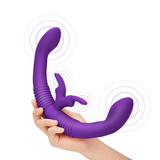 Together Couples Toy Dual Ended Rabbit Vibrator with Remote Control