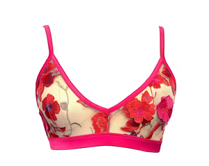 Bright 3D Floral Bralette