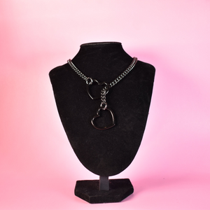 Gunmetal + Black Heart Slip Chain