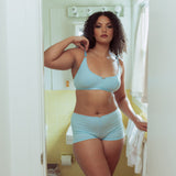 Powder Blue Ribbed Shorties