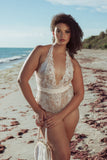 Whisper Peach Lace Bodysuit