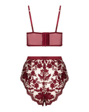Ruby Wine Embroidered Tap Shorts