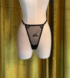 Bow Print Mesh G-String