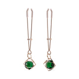 Indica Green Crystal Nipple Clips