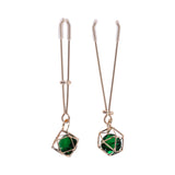 Indica Green Crystal Nipple Clips