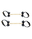 Ardor Silicone Black Bow Wrist & Ankle Restraints