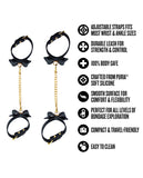 Ardor Silicone Black Bow Wrist & Ankle Restraints
