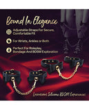Ardor Silicone Black Bow Wrist & Ankle Restraints