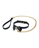 Ardor Silicone Black Bow Collar & Leash