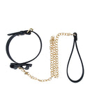 Ardor Silicone Black Bow Collar & Leash