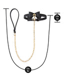 Ardor Silicone Black Bow Collar & Leash