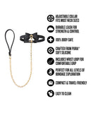Ardor Silicone Black Bow Collar & Leash