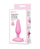 Beginner's Vibrating Pink Tapered Butt Plug by b-Vibe