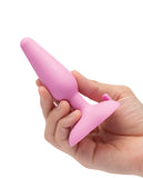 Beginner's Vibrating Pink Tapered Butt Plug by b-Vibe