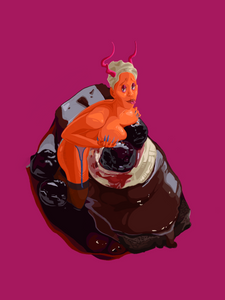 Succubus Cake Sitter Print