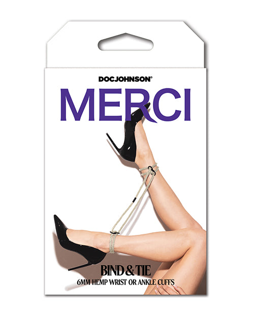 Merci Hogtie - Hemp Bind & Tie Wrist or Ankle Cuffs