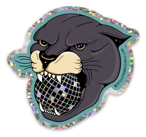 Disco Panther (Large/Glitter) - Sticker