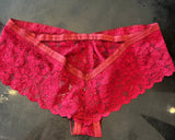 Ashes Red Lace Boyshorts from Cantiq