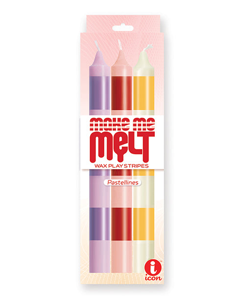 Make Me Melt Sensual Warm-Drip Candles - Pastellines Stripes