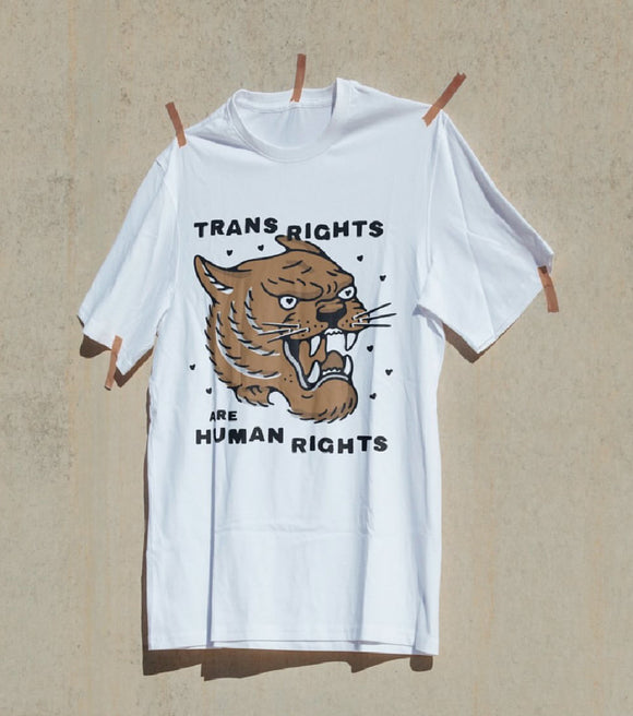 'Trans Rights are Human Rights' Tee V. 2 - Cream