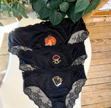 Hand Embroidered Lace-Back Bikinis