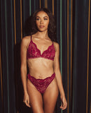 Boysenberry Lace Thong