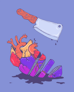 Neon Chopped Heart - Art Print