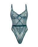 Paisley Turquoise Lace & Mesh Teddy