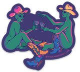 'Alien Cowgirls' Sticker