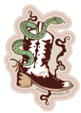 Snake Boo Boot Sticker